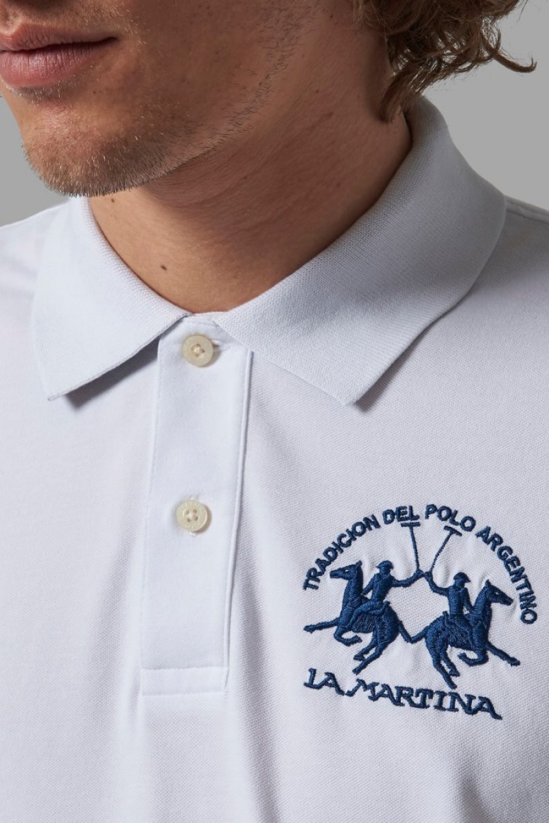 La Martina Regular-fit Poloshirt Herren Weiß | NYCQ8511