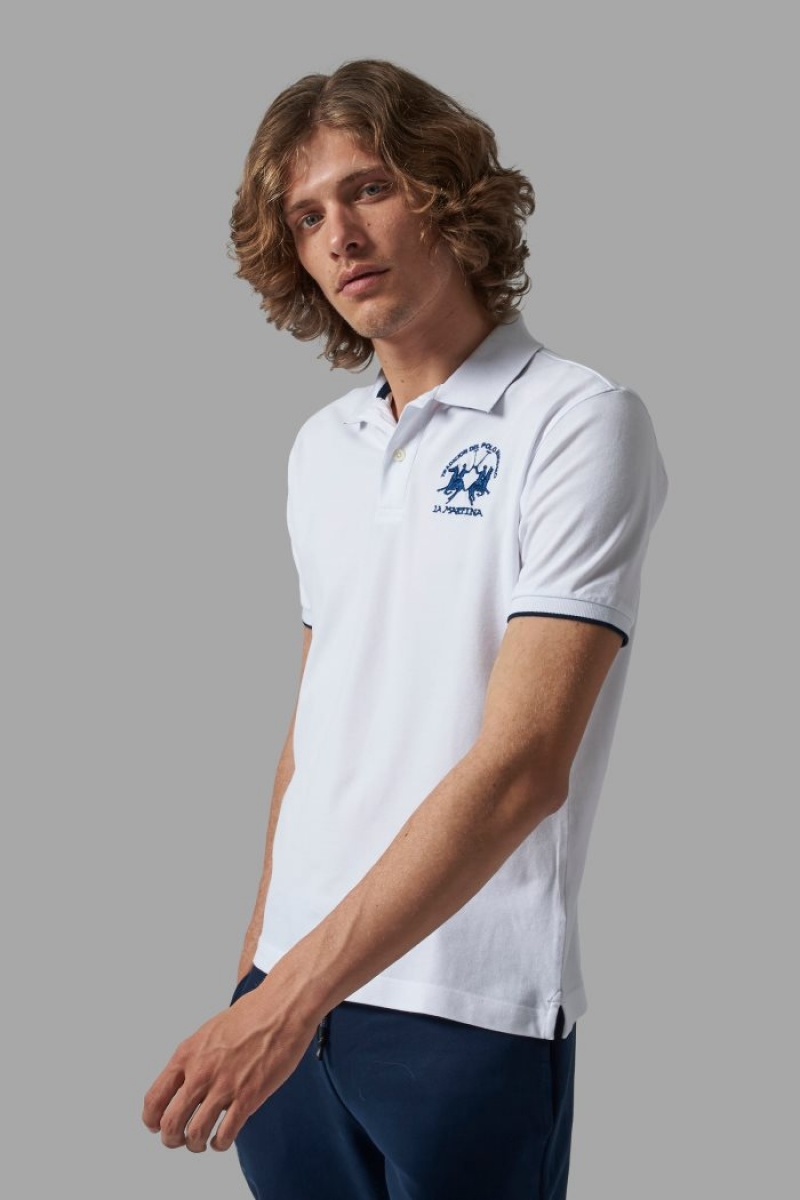 La Martina Regular-fit Poloshirt Herren Weiß | WLBS2629