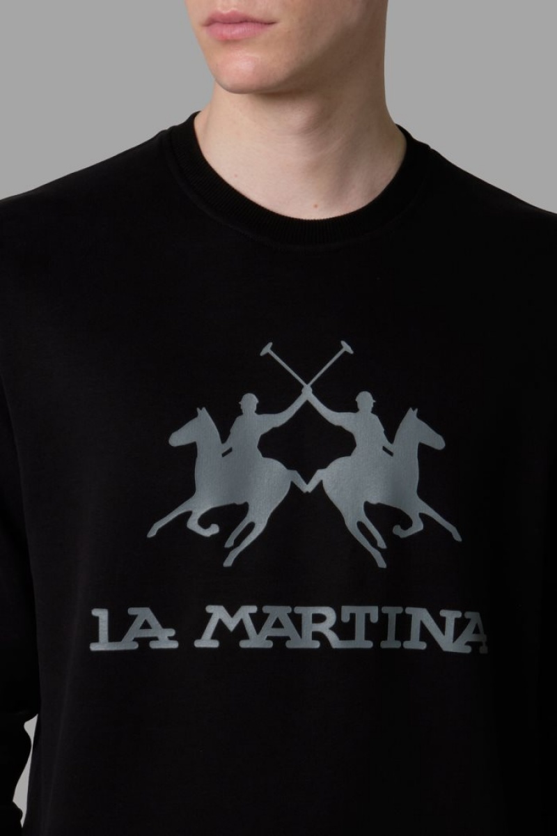 La Martina Regular-fit Pullover Herren Schwarz | HEGD7901