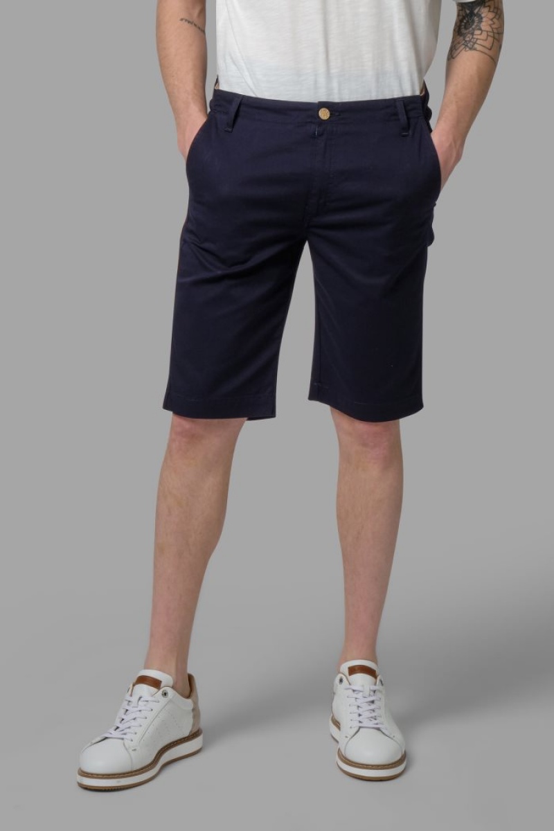 La Martina Regular-fit Stretch Baumwoll Bermudashorts Herren Navy | GPYA2915