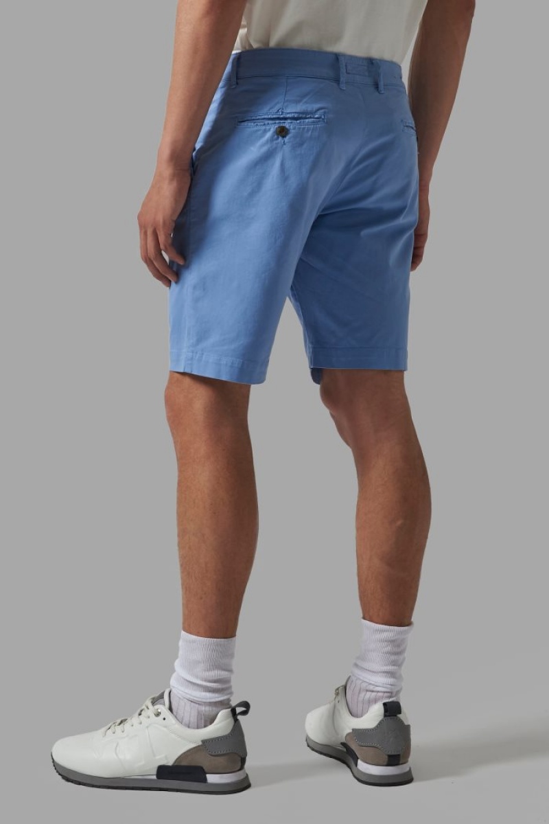 La Martina Regular-fit Stretch Baumwoll Bermudashorts Herren Blau | LNAM1440