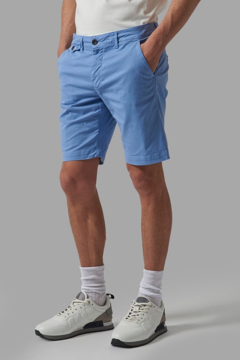 La Martina Regular-fit Stretch Baumwoll Bermudashorts Herren Blau | LNAM1440