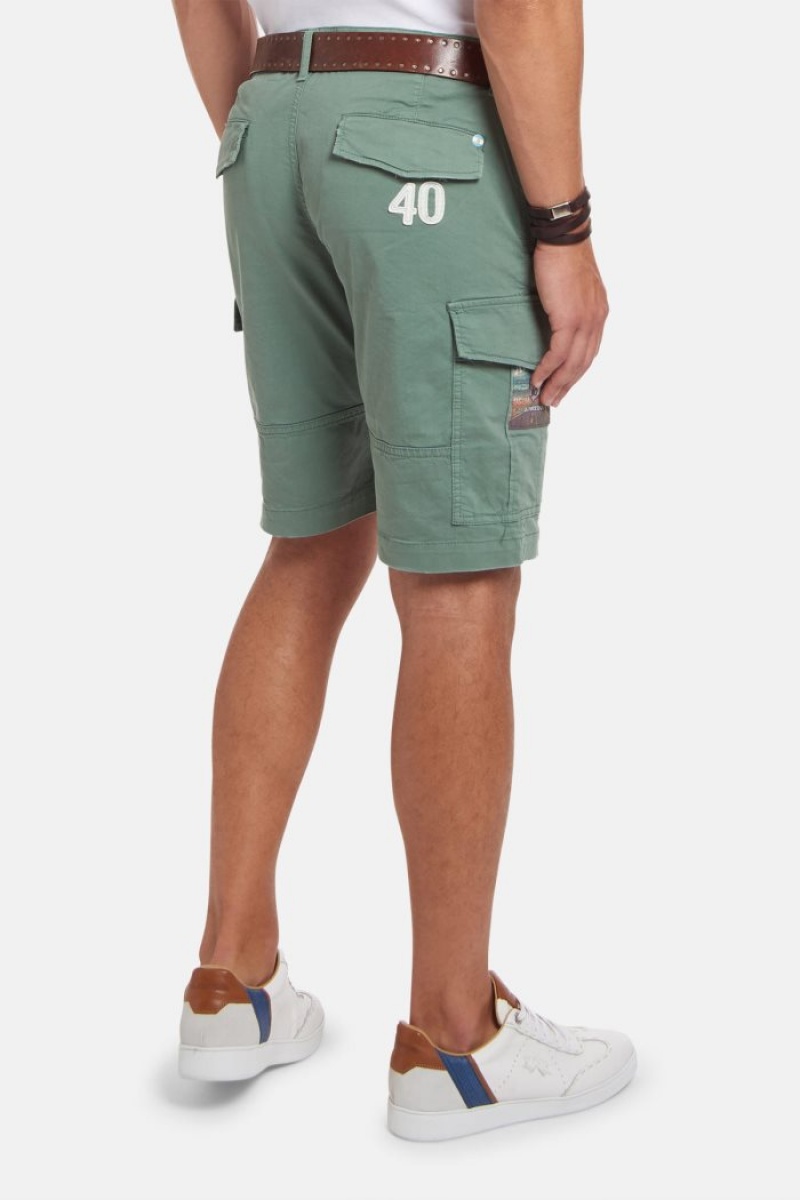 La Martina Regular-fit Stretch Baumwoll Bermudashorts Herren Olivgrün | RNXX7945