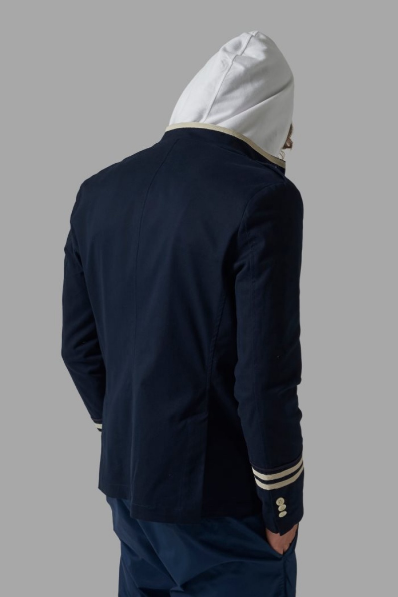 La Martina Regular-fit Stretch Baumwoll Blazer Herren Navy | GLRV1257