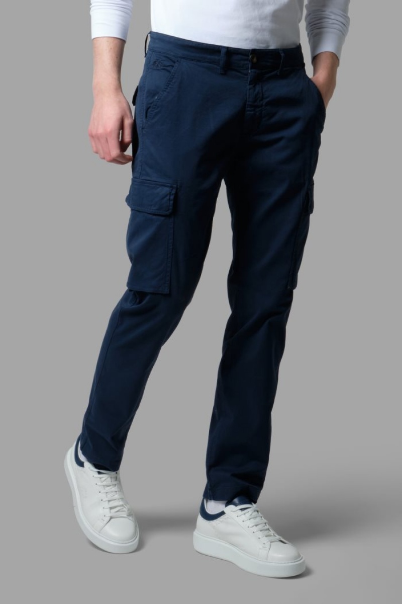 La Martina Regular-fit Stretch Baumwoll Chino-hosen Herren Navy | JETT5375