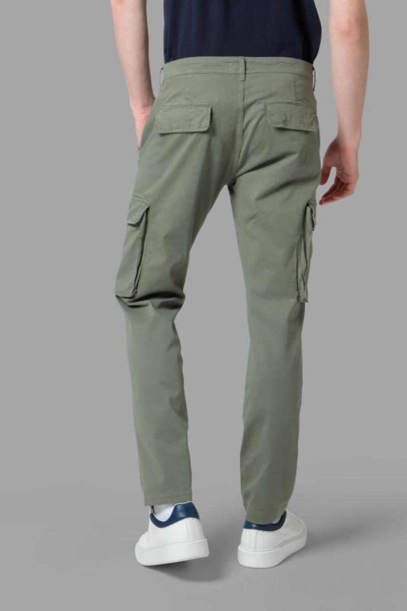 La Martina Regular-fit Stretch Baumwoll Chino-hosen Herren Olivgrün | NQGM3655