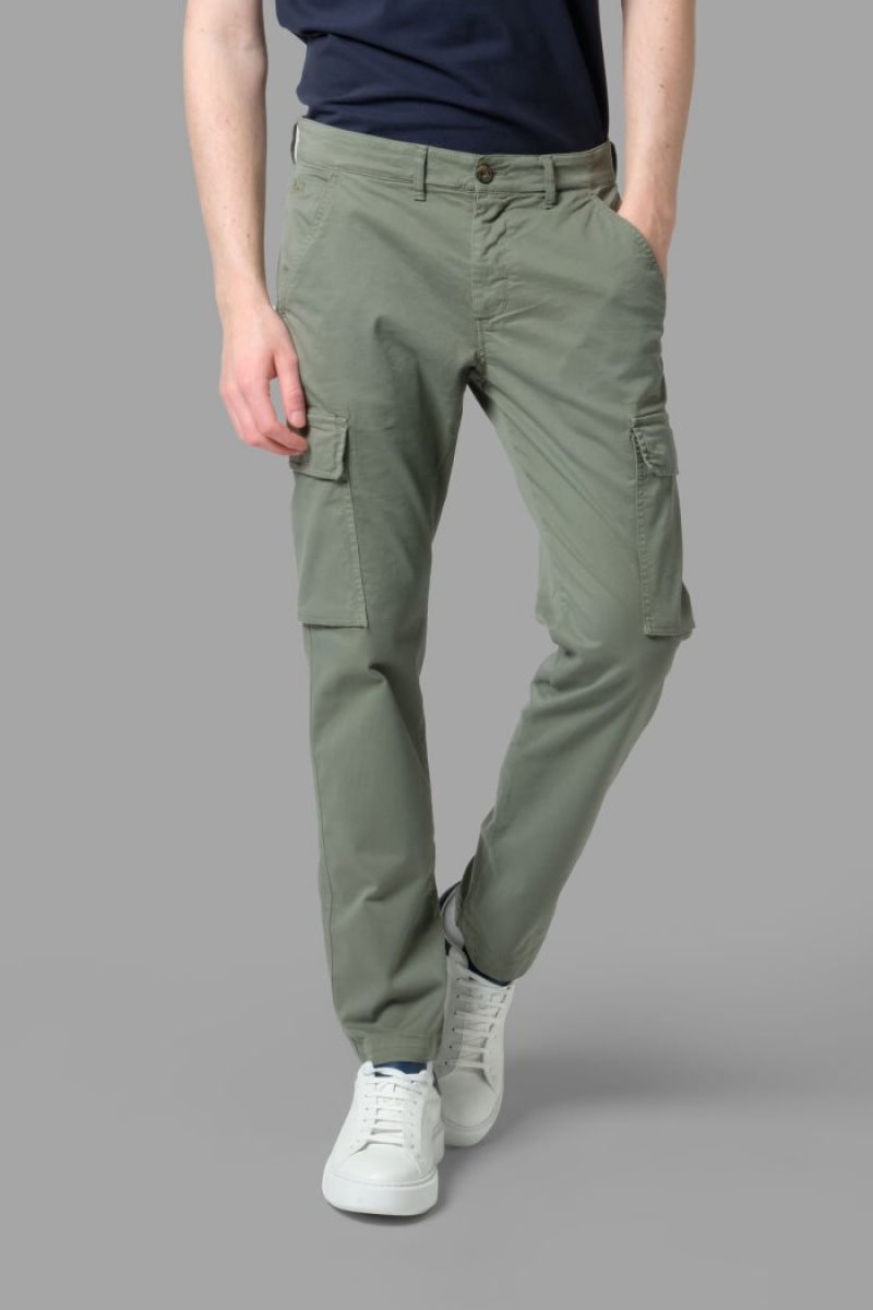 La Martina Regular-fit Stretch Baumwoll Chino-hosen Herren Olivgrün | NQGM3655