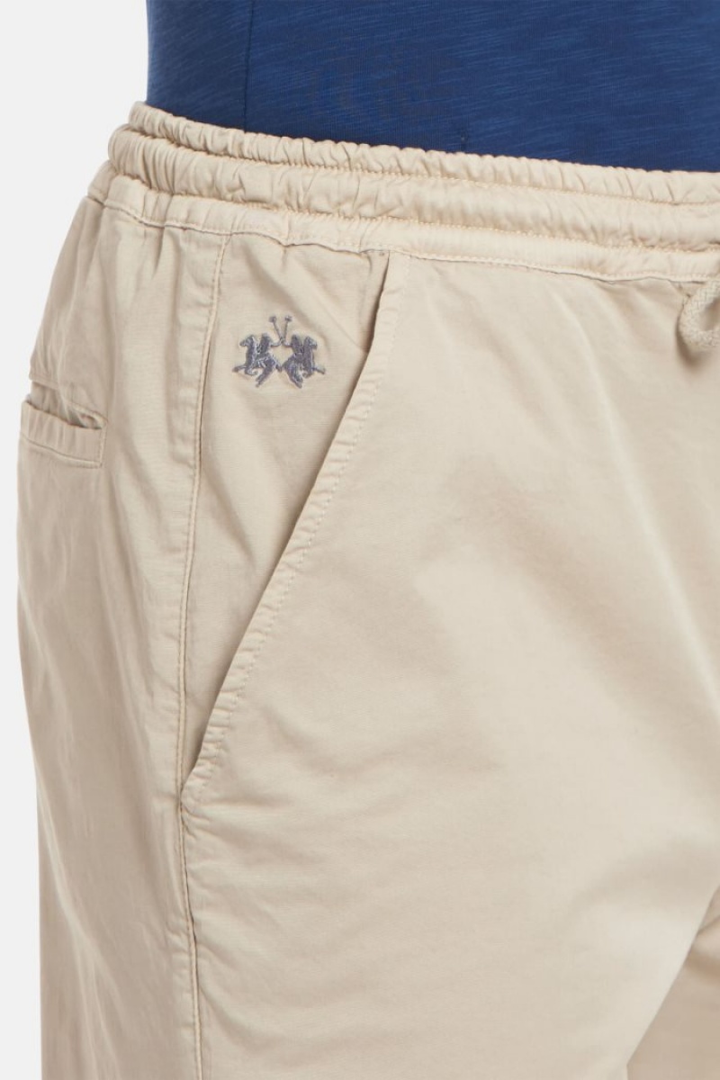 La Martina Regular-fit Stretch Baumwoll Chino-hosen Herren Beige | RBNM2361