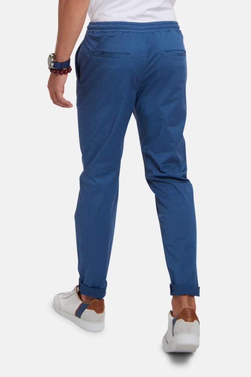 La Martina Regular-fit Stretch Baumwoll Chino-hosen Herren Blau | TCWH8192