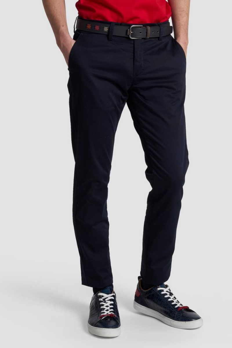 La Martina Regular-fit Stretch Baumwoll Chino-hosen Herren Navy | NBBH0250