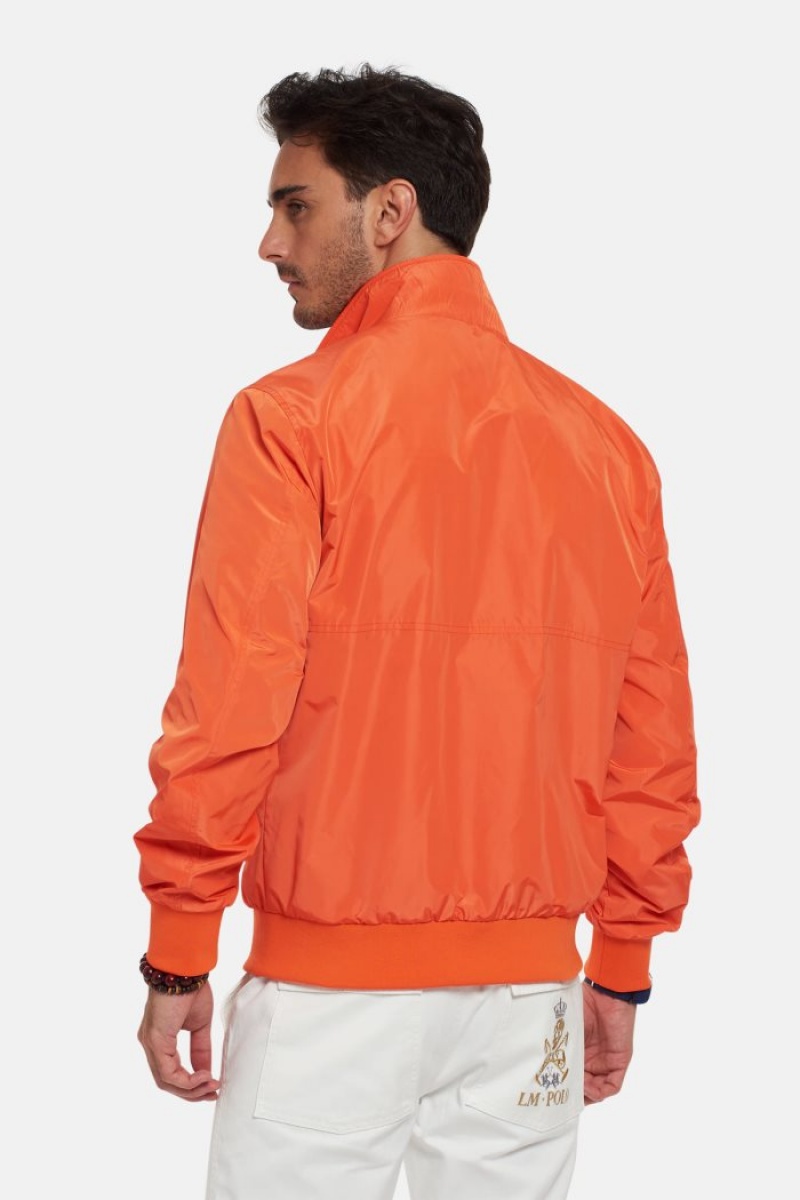 La Martina Regular-fit Synthetik Fibre Windjacke Herren Rot Orange | IQVW1619