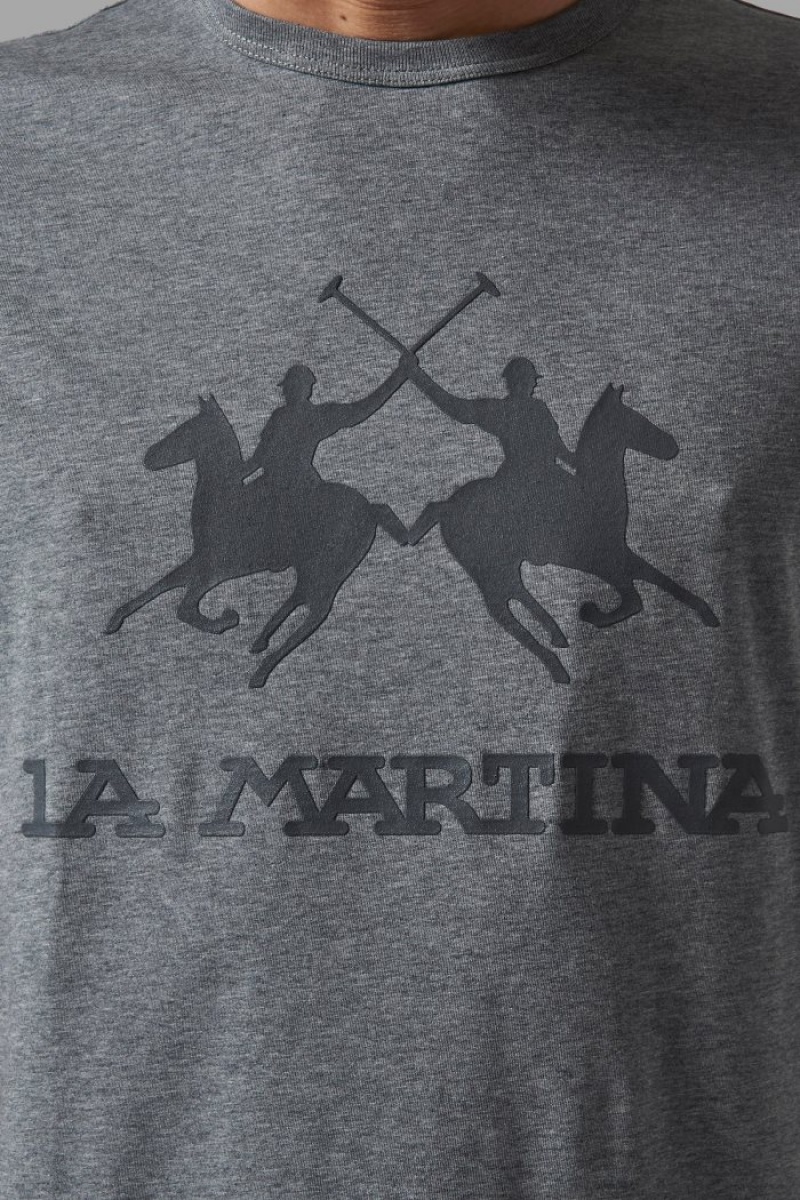 La Martina Regular-fit T-shirts Herren Grau | RINS1005