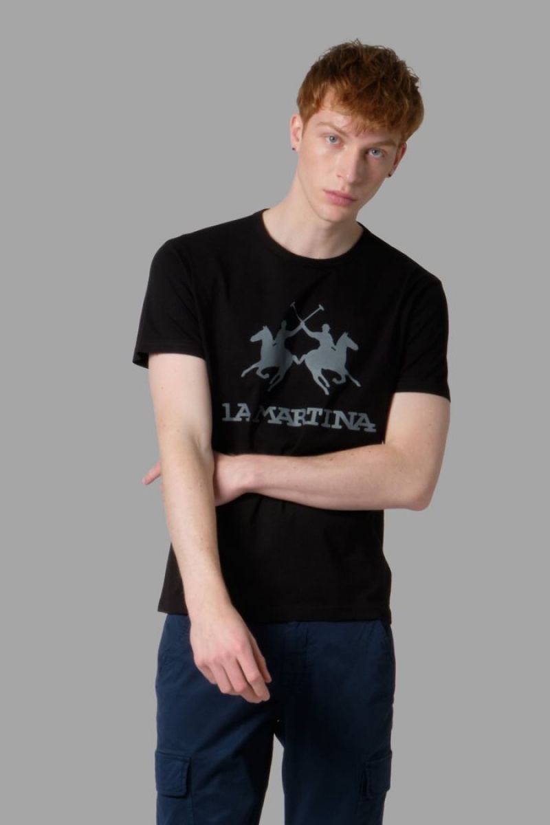 La Martina Regular-fit T-shirts Herren Schwarz | RJDR7865