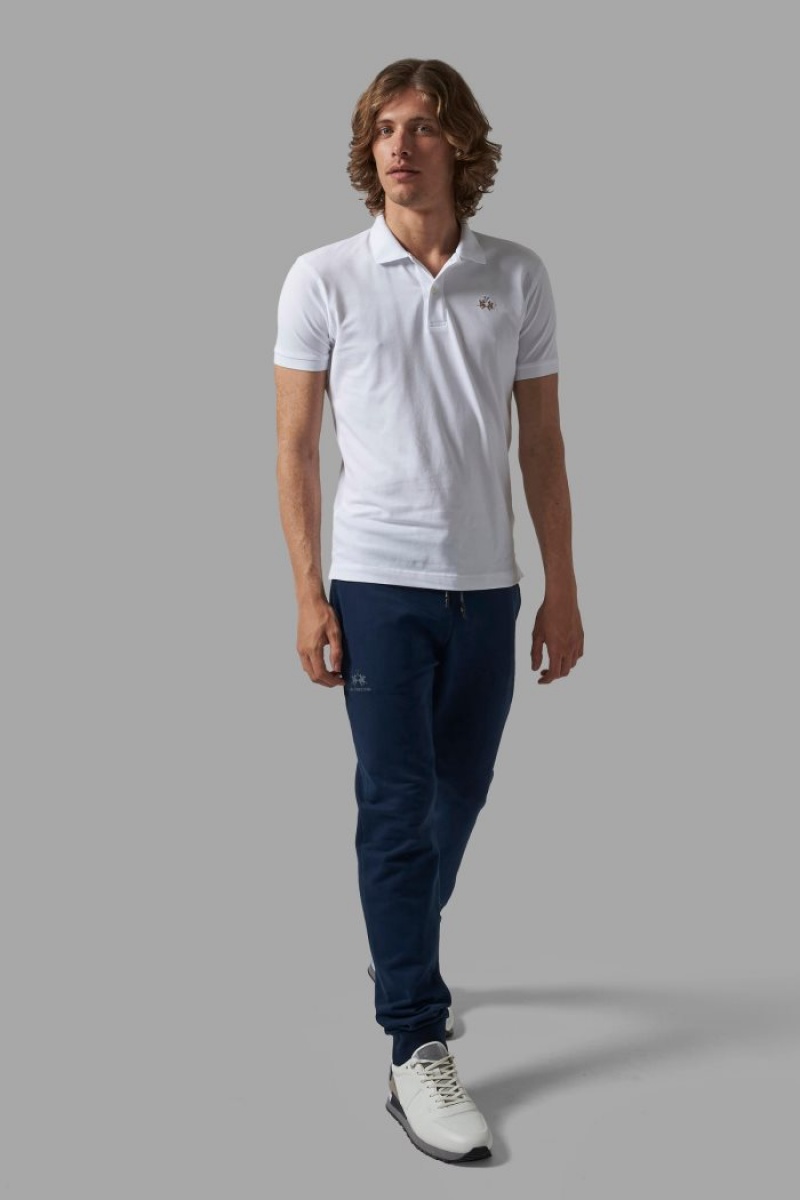 La Martina Slim-fit Poloshirt Herren Weiß | ZIBJ6558