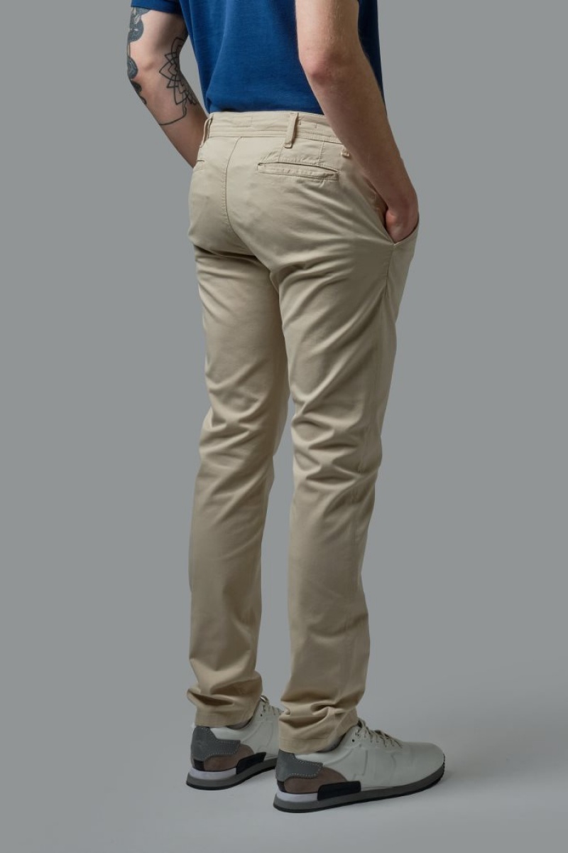 La Martina Slim-fit Stretch Baumwoll Hosen Herren Beige | AGSX8887