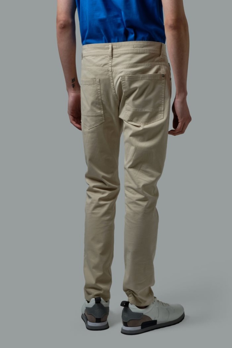 La Martina Slim-fit Stretch Baumwoll Hosen Herren Beige | QYYR0956